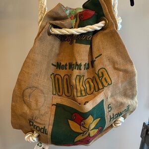 Eco-Chic Burlap Tote Beach Bag with Rope Handles
